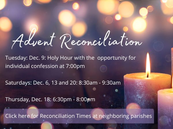 Advent Reconciliation Times at SMG