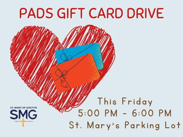 PADS gift card drive this Friday